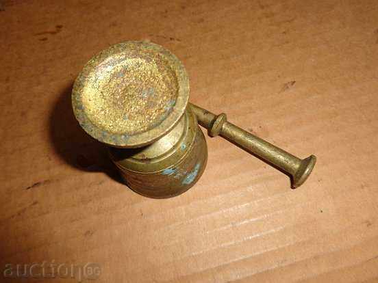 Δημοπρασία Παλιά χάλκινο κονίαμα - μινιόν με γουδοχέρι