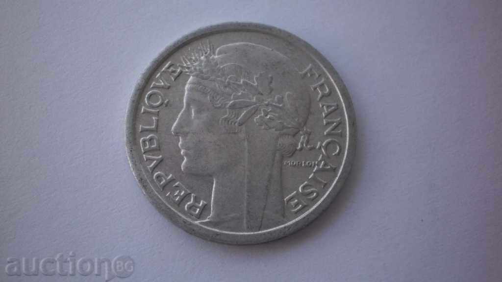 Франция 1 Франк 1945 Рядка Монета