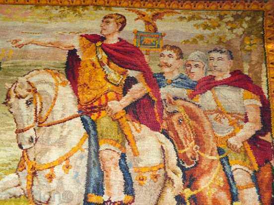 Old woven carpet wall, painting, wallpaper, 80's 19th century with price 998.00 BGN | € 510.27