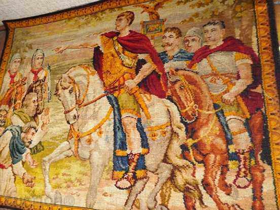 Old woven carpet wall, painting, wallpaper, 80's 19th century - 7