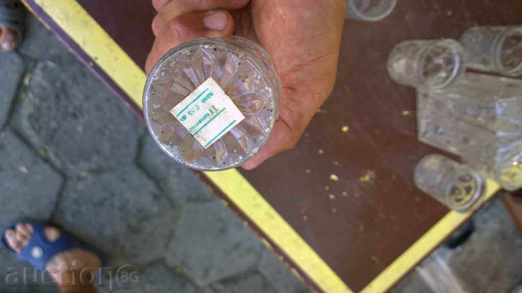 5594. TWO SERVICE GARAFA WITH MACHINES MASSIVE GLASS SERVICE - 6 5594. TWO SERVICE GARAFA WITH MACHINES MASSIVE GLASS SERVICE - 6