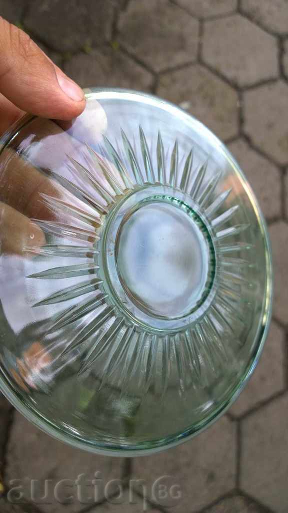 5613. STAR SERVICE FOR CRAFT MAIZE GREEN GLASS - 5 5613. STAR SERVICE FOR CRAFT MAIZE GREEN GLASS - 5