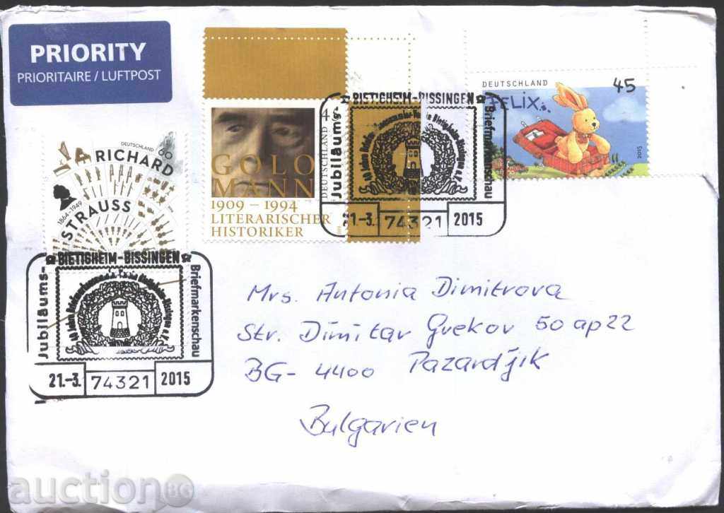 Traffic envelope with stamp Philately Exhibition 2015 from Germany