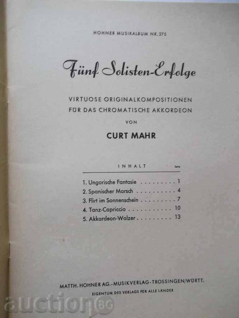 Curt Mahr - Accordon 1961 with price 10.00 BGN | € 5.11 Curt Mahr - Accordon 1961 with price 10.00 BGN | € 5.11