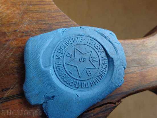 Old bronze print for red wax, wounded soldier, Bulgaria - 7