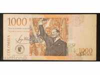 Bill Columbia 1000 Peso 2006 VF rare proiect de lege