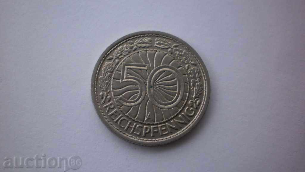 Germany Reich 50 Pfeif 1927 Rare Coin