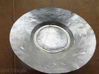 Ancient tin tin, saucer, bowl, tass, copper pot, baker