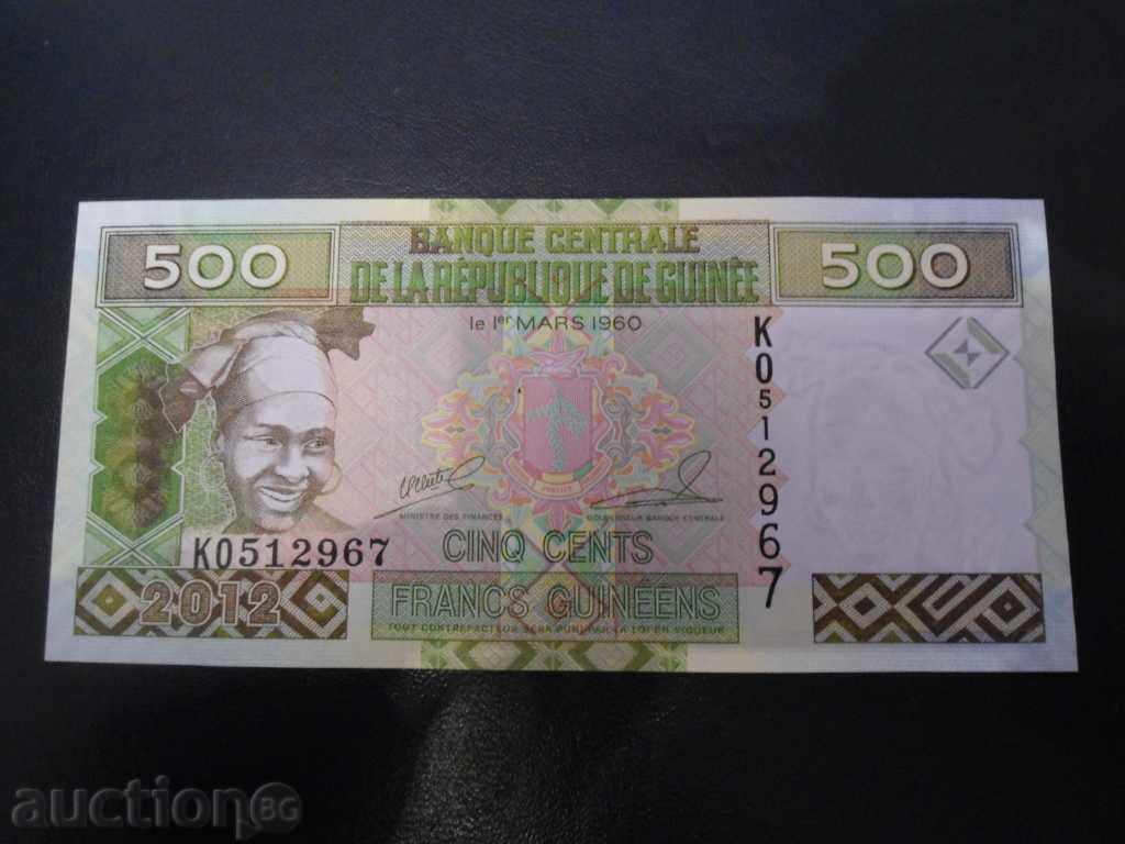 GUINEA 500 FRENCH 2006 UNC