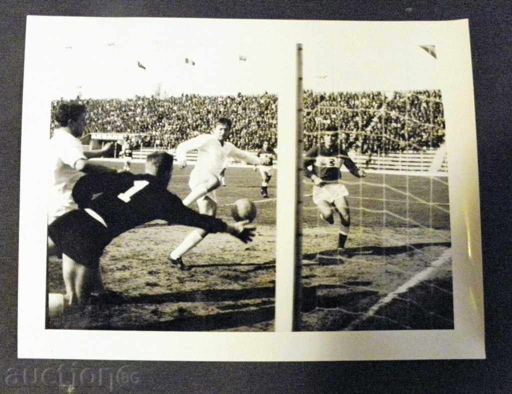 Football picture original P. Jekov Turkey - Bulgaria 60te