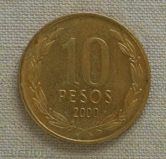 10 pesos 2000 UNC Chili-