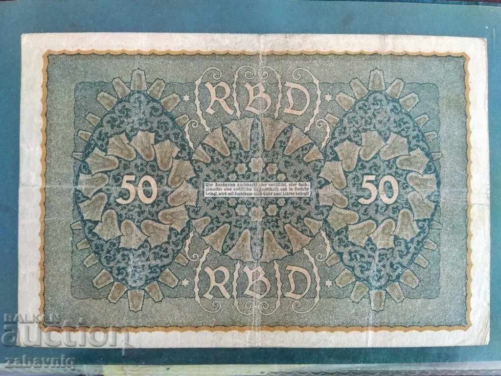 50 mărci Germania 1919 rar, PROMOȚIE, TOP cu preț € 4.00 | 7.82 BGN 50 mărci Germania 1919 rar, PROMOȚIE, TOP cu preț € 4.00 | 7.82 BGN