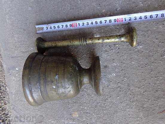 Old bronze mortar, hammer with hammer - 5 Old bronze mortar, hammer with hammer - 5