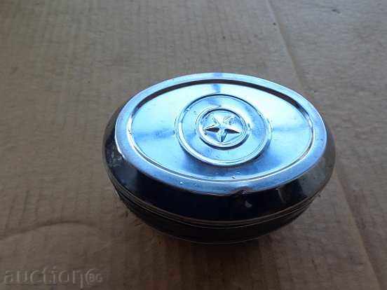 Old ashtray with button, cigarette, fascia - 7 Old ashtray with button, cigarette, fascia - 7
