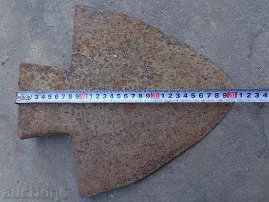 Delivery of Old wrought plow with engravings, plow, lemish