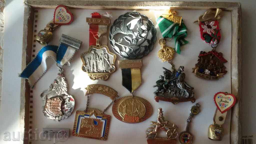 lots of medals and pennants