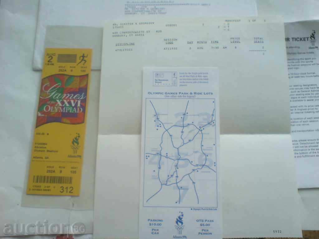 Olympic ticket Atlanta 96 - unused - 5 Olympic ticket Atlanta 96 - unused - 5