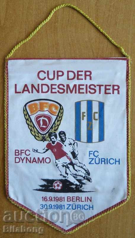 Σημαία ποδοσφαίρου Ντιναμό (Βερολίνο)-Ζυρίχη, ΜΕΤΡΗΤΑ - 1981