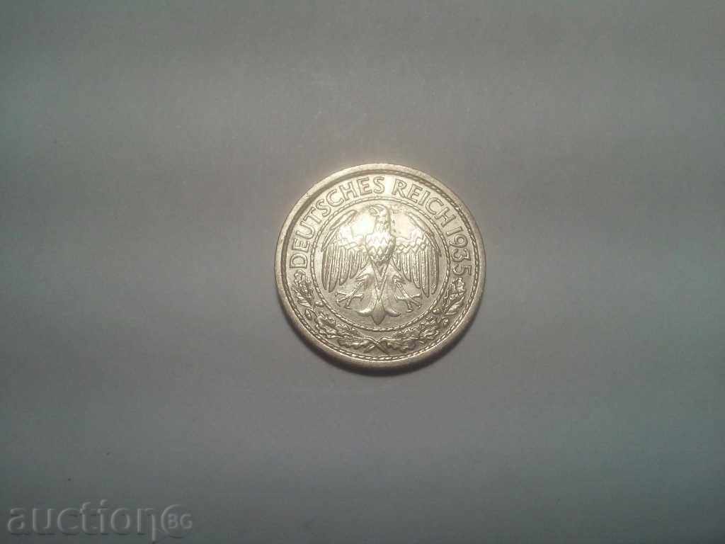 Germania III Reich 1937 F UNC moneda destul de rare cu preț € 15.34 | 30.00 BGN
