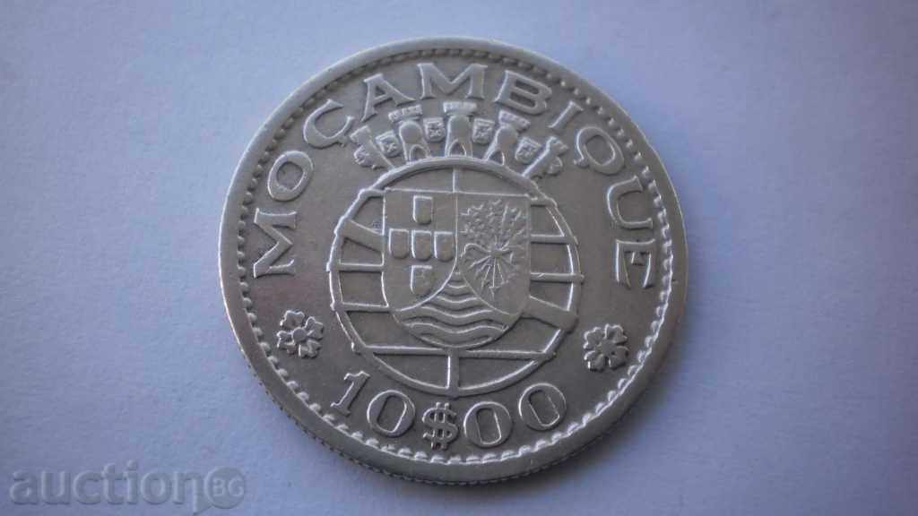 Moзamбиk Сребро 10 Eскудo 1960 Рядка Монета