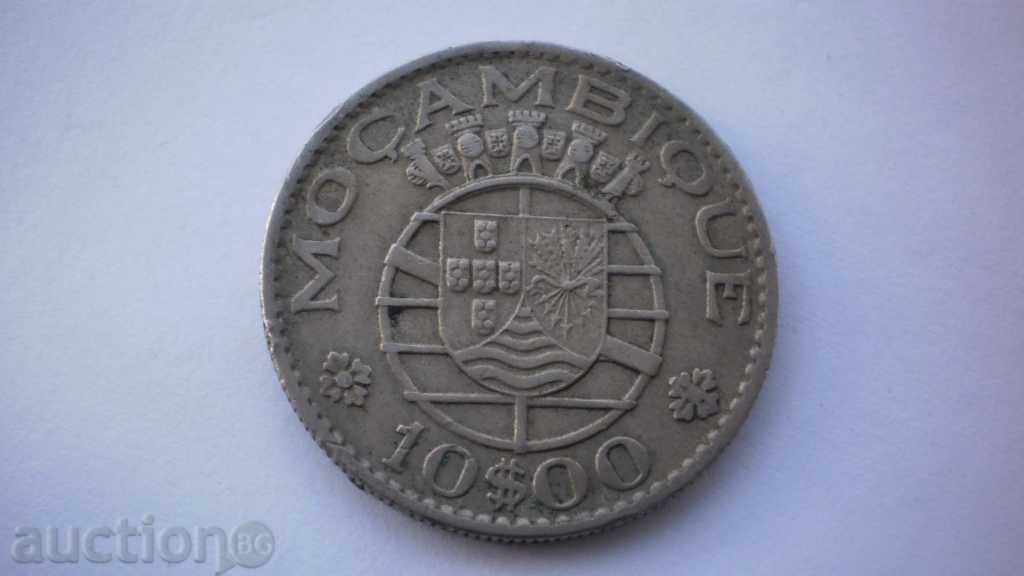 Moşambík 10 Eskúdo 1974 Rare Coin