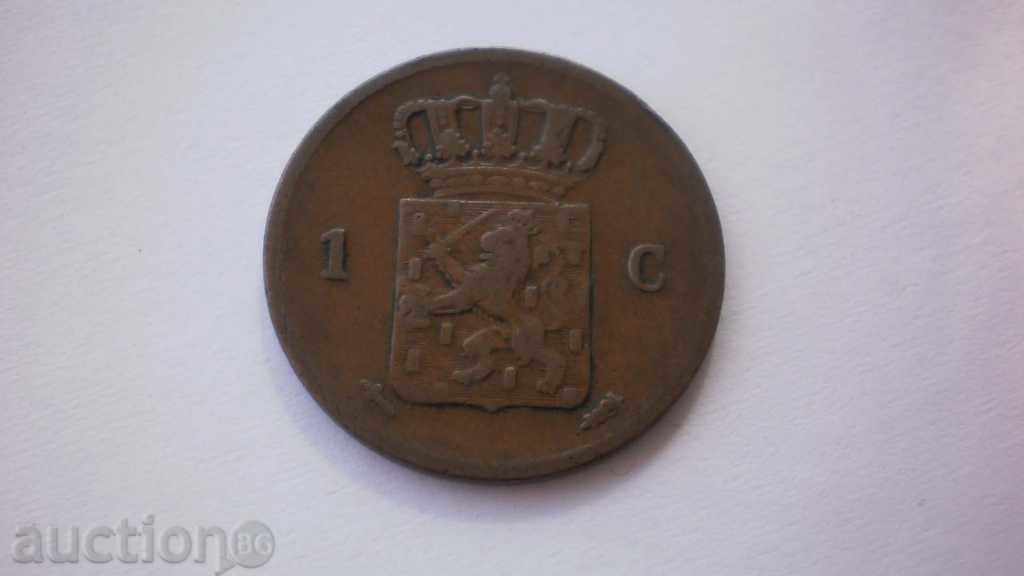Netherlands 1 Cent 1863 Pretty Rare Coin