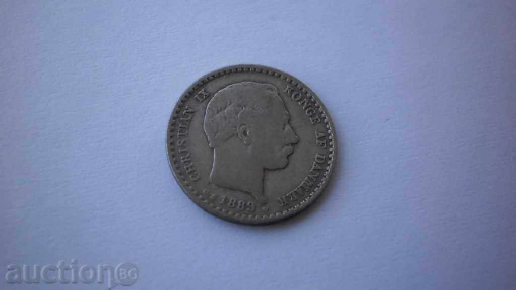 Дания 10 Оре 1889 Рядка Монета