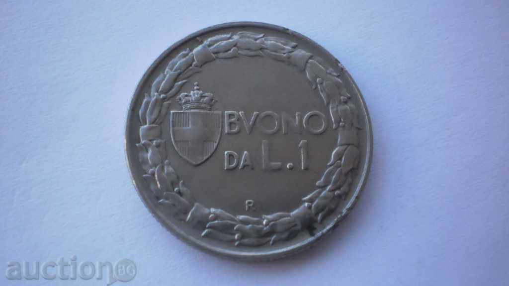Italia 1 Lira 1922 R Rare monede cu preț € 3.07 | 6.00 BGN