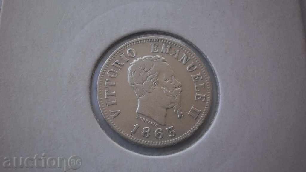 Italia 50 Chentesimi 1863 N BN Rare monede cu preț € 11.76 | 23.00 BGN