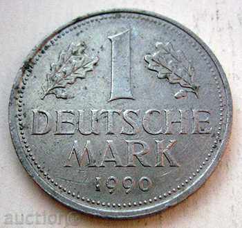 Германия ГФР 1 марка 1990 G / GFR  1 mark 1990 G