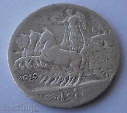 Italia Silver Lyra 1910. rare monede - 6