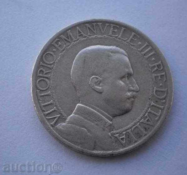 Италия Сребърна Лира 1910г. Рядка Монета