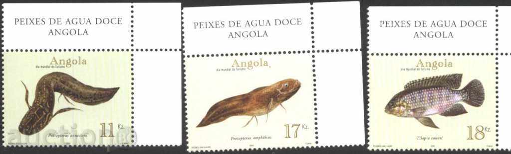 Чисти марки  Фауна Риби 2001 от Ангола