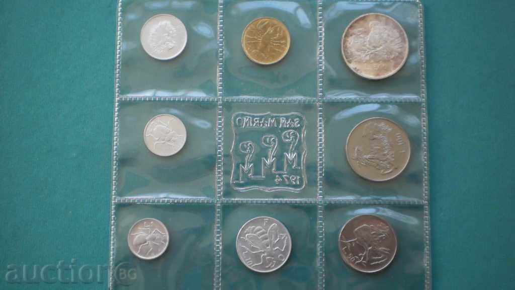 SAN MARINO cu Set de Mint de Argint Bee 1974 SAN MARINO cu preț € 33.23 | 64.99 BGN