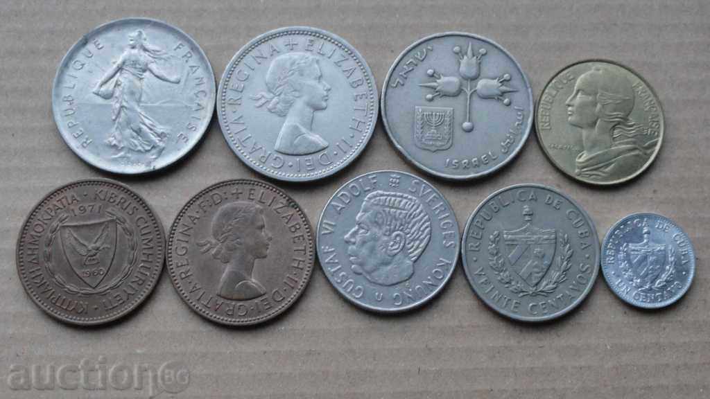 Lot coins (9 pieces)