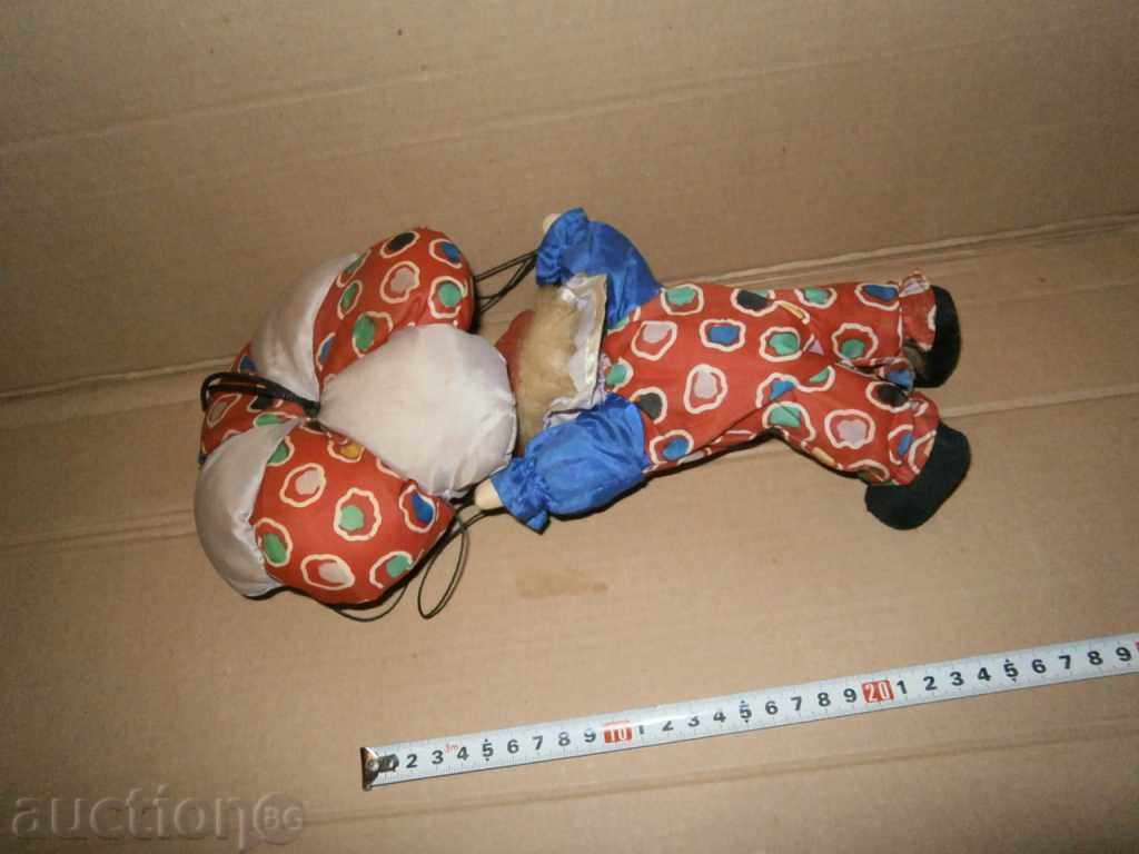 doll clown parachutist porcelain handmade - 6