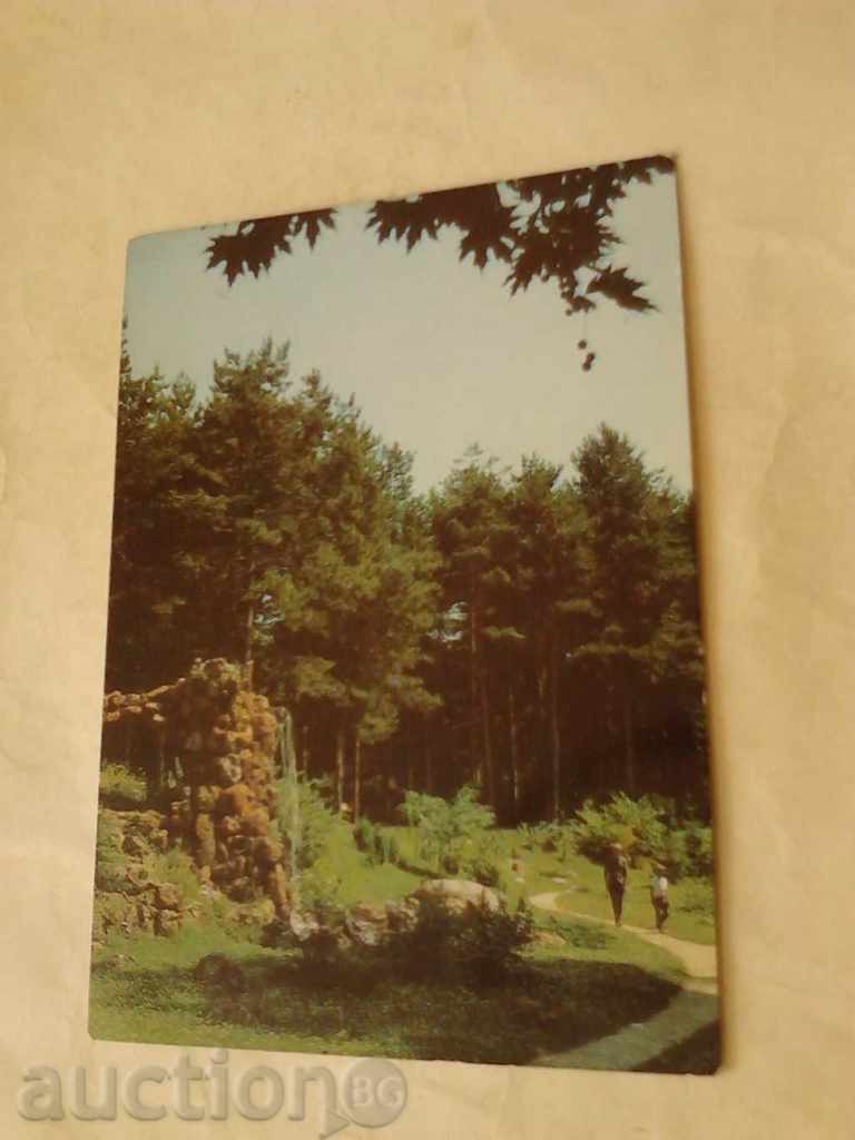 Пощенска картичка Сандански Градският парк с алпинеума 1979