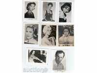 8pcs. MINIMUM PICTURES OF KINOARTISTS (1) FROM THE STRINGS-1955