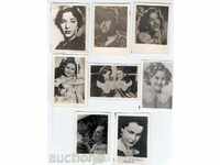 8pcs. MINIMUM PICTURES OF KINOARTISTS (2) FROM THE STRINGS - 1955