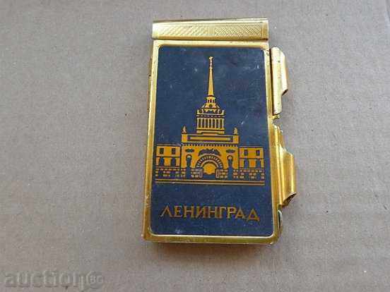 Socialist carte de vizită Leningrad, cutie, tabacheră