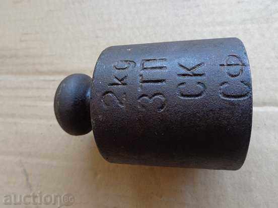 Old weighing scale, exaggeration, kilogram control weight - 7 Old weighing scale, exaggeration, kilogram control weight - 7