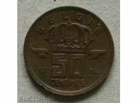 50 centime 1974 Belgia - legenda olandeză