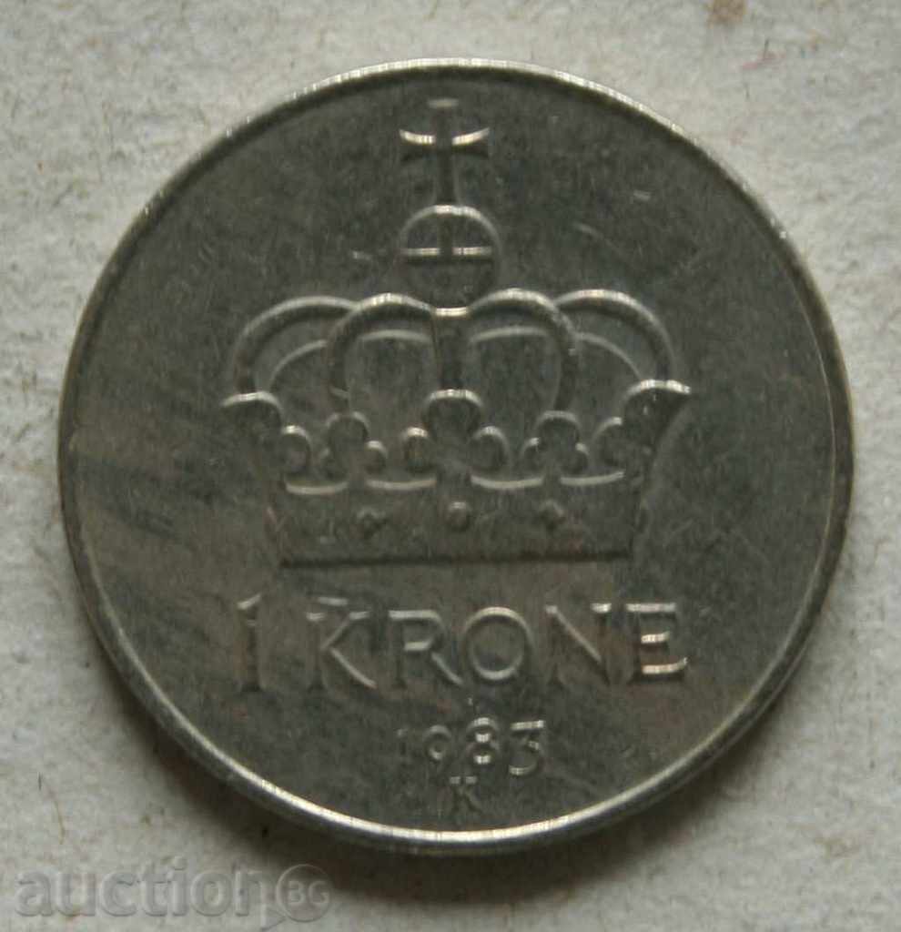 1 krone 1983 Norway