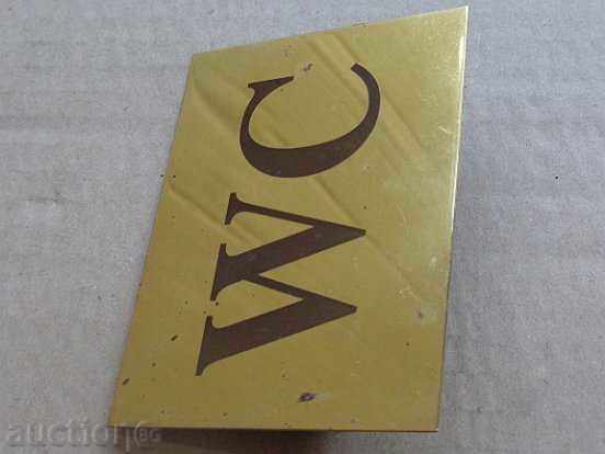 Metal plate, plate, WC - 5 Metal plate, plate, WC - 5