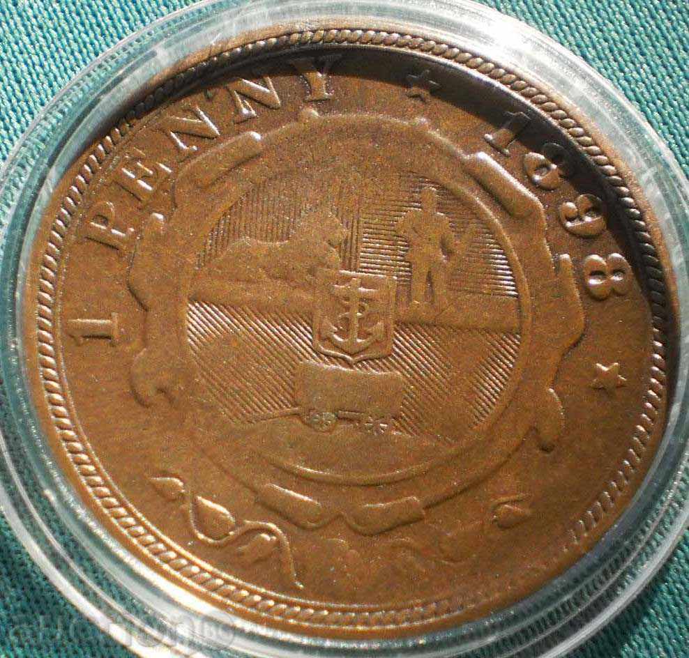 Livrarea Africa de Sud 1 penny 1898 ZAR