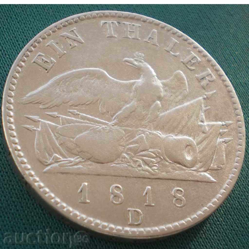 Πρωσία - Γερμανία Στρατιωτική Thaler 1818 D Σπάνιες κέρμα με τιμή € 84.36 | 164.99 BGN