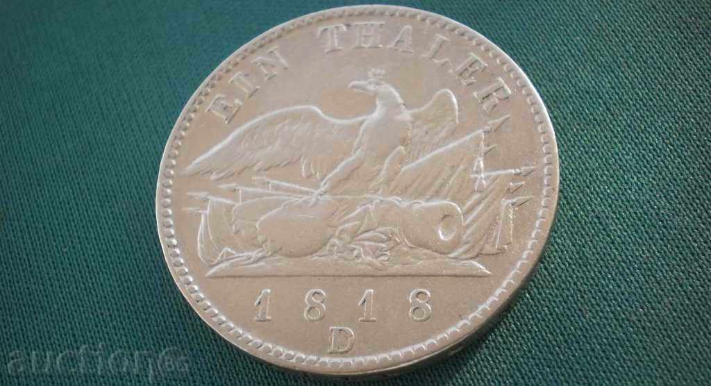 Δημοπρασία Πρωσία - Γερμανία Στρατιωτική Thaler 1818 D Σπάνιες κέρμα