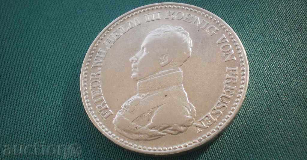 Πρωσία - Γερμανία Στρατιωτική Thaler 1818 D Σπάνιες κέρμα - 6