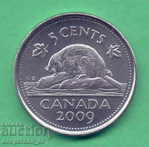 (¯`` •. 5 cent 2009 UNC- • • • • •)