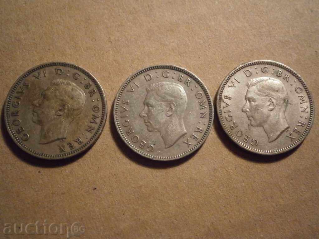 Ένα σελίνι 1947 1948 1949 LOT Σίλινγκ ΙΝΔΙΑ - 5 Ένα σελίνι 1947 1948 1949 LOT Σίλινγκ ΙΝΔΙΑ - 5